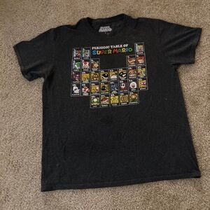 Mens Super Mario Bros Periodic Table Tee Size Large